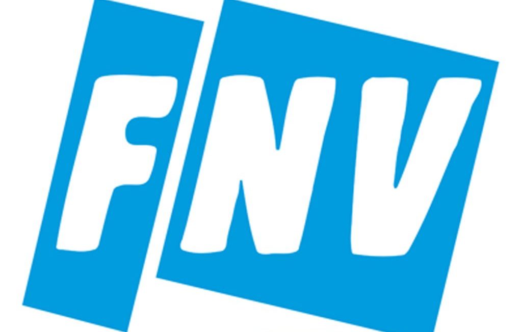 FNV logo in het blauw
